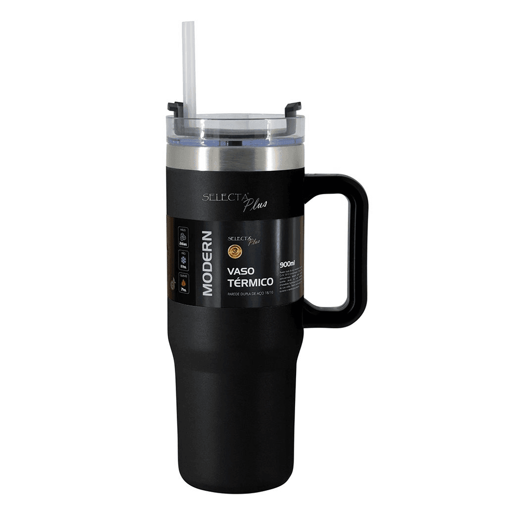 MUG TRAVEL TERMICO 900ML ACERO INOX NEGRO SELECTA 115097-01 38179