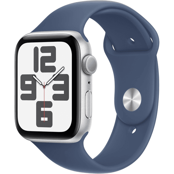 APPLE WATCH SE 2 44MM GPS MXER3LL/A SILVER ALUM DENIM SPORT BAND (2024) M/L