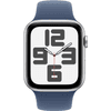 APPLE WATCH SE 2 44MM GPS MXER3LL/A SILVER ALUM DENIM SPORT BAND (2024) M/L