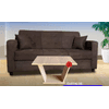 SOFA UNANIME ITA DE 3 LUGARES MARRÓN C/ ALMOHADITAS Y MESITA DE REGALO- UNANIME 38812