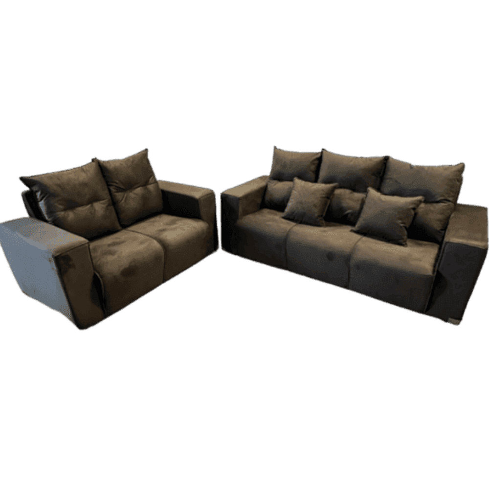 SOFA VICTORA 3L CON CHAISE MARRON MOVELMAX 38847
