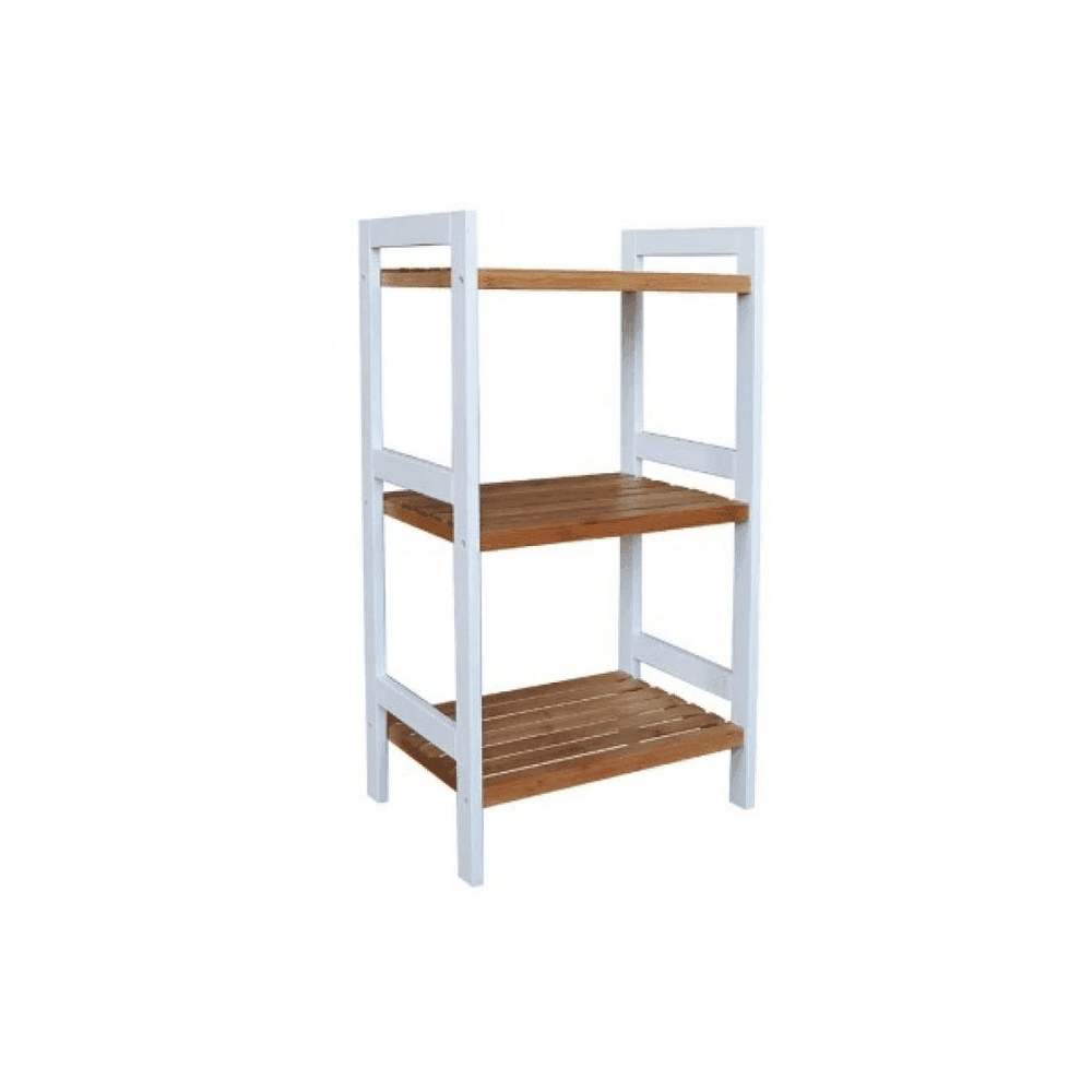 ESTANTERIA 3 TABLAS 45X32X80 CM BAMBOO CON BLANCO 389001