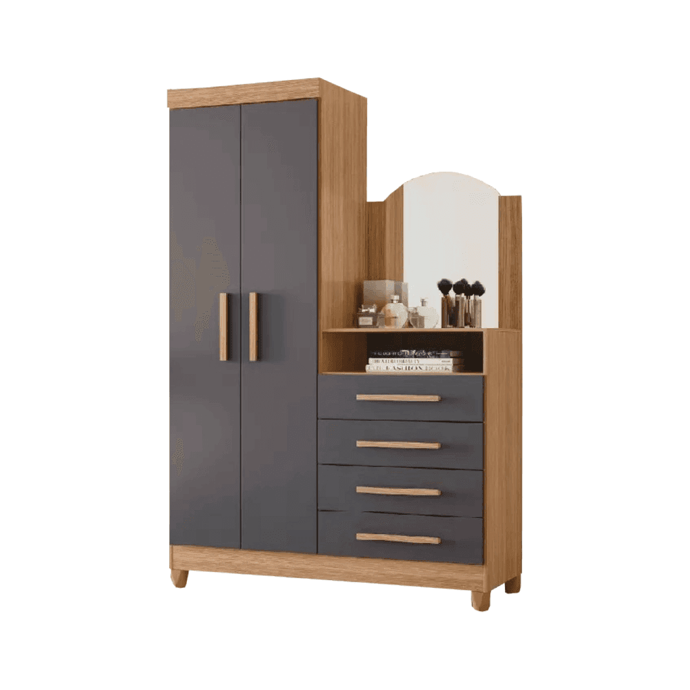 ROPERO COMODA CAPRI NATURE/TITANIUM MOVEL MAX 38987