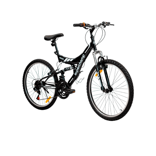 BICICLETA SUPERCHAMP  24 MAXX DOBLE SUSP NEGRO