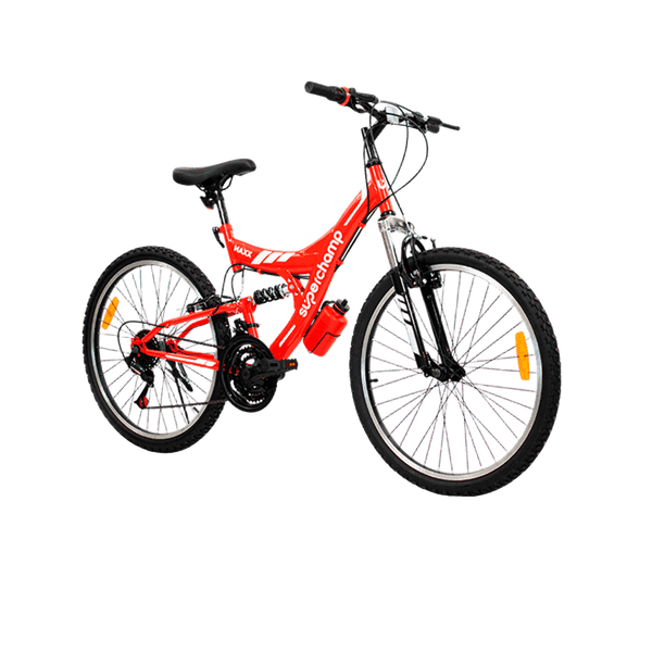 BICICLETA SUPERCHAMP  26 MAXX DOBLE SUSP ROJO