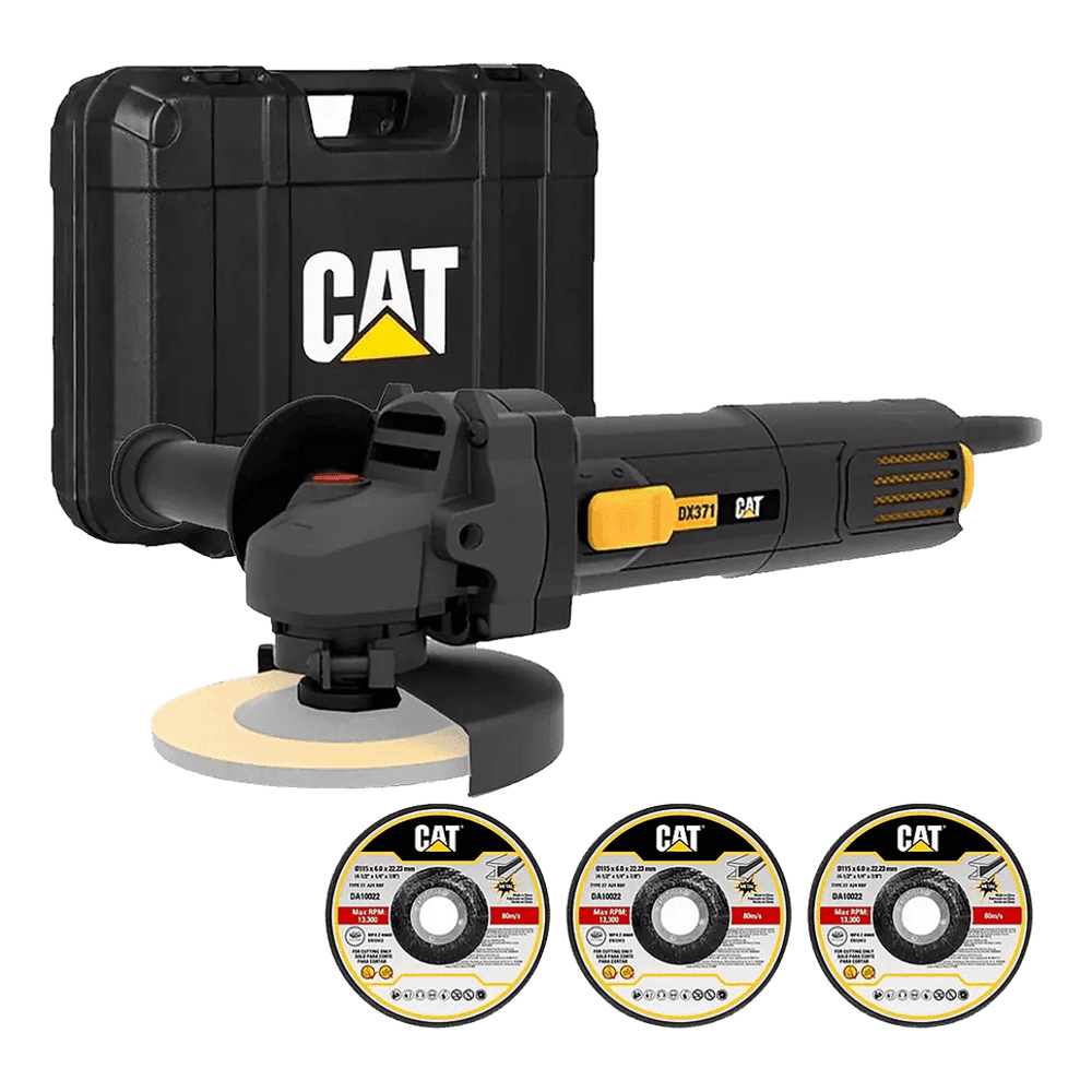 KIT AMOLADORA ANGULAR ELÉCTRICA CAT DX371 + MALETÍN 39194