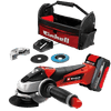 KIT AMOLADORA EINHELL ANGULAR INALAMBRICA TE-AG 18/115 LI CON CARGADOR + BATERIA + MALETIN 4431134 39196