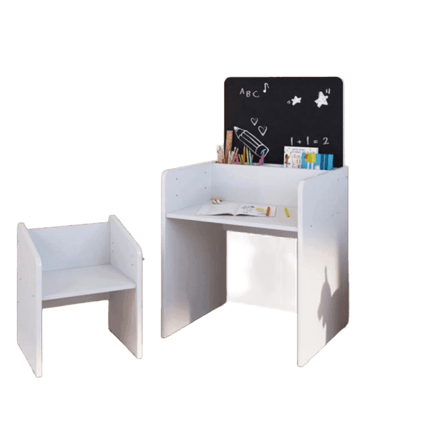 ESCRITORIO INFANTIL CON SILLA Y PIZARRA BLANCO MOVELMAX