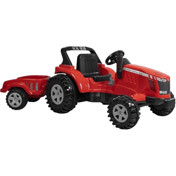TRACTOR MASSEY FERGUSON CON CACAMBA BIG BOSS 12V ROJO REF338 MOVELMAX
