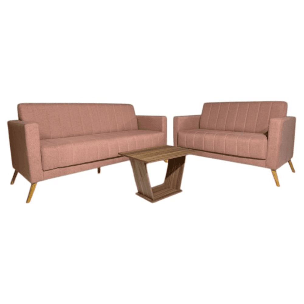 SOFA UNANIME HERNANDARIAS ROSA + MESITA DE REGALO 40293