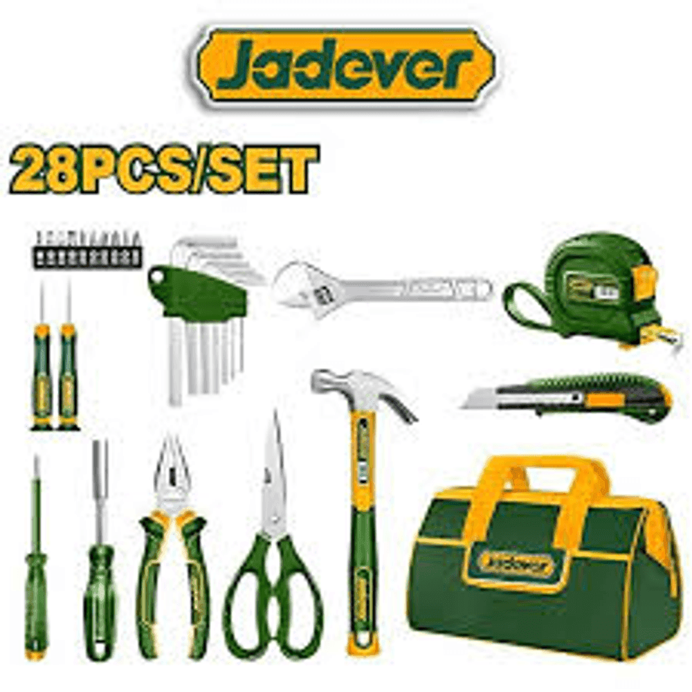 JUEGO DE HERRAMIENTAS 28 PZAS JADEVER BOLSO JDHS1M28 41106