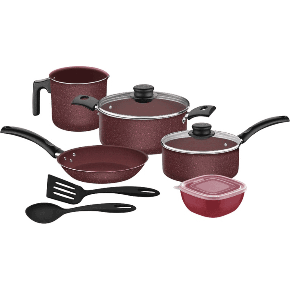 JUEGO DE OLLAS TRAMONTINA 7PZAS TURIN BORDO 27899/526 41257