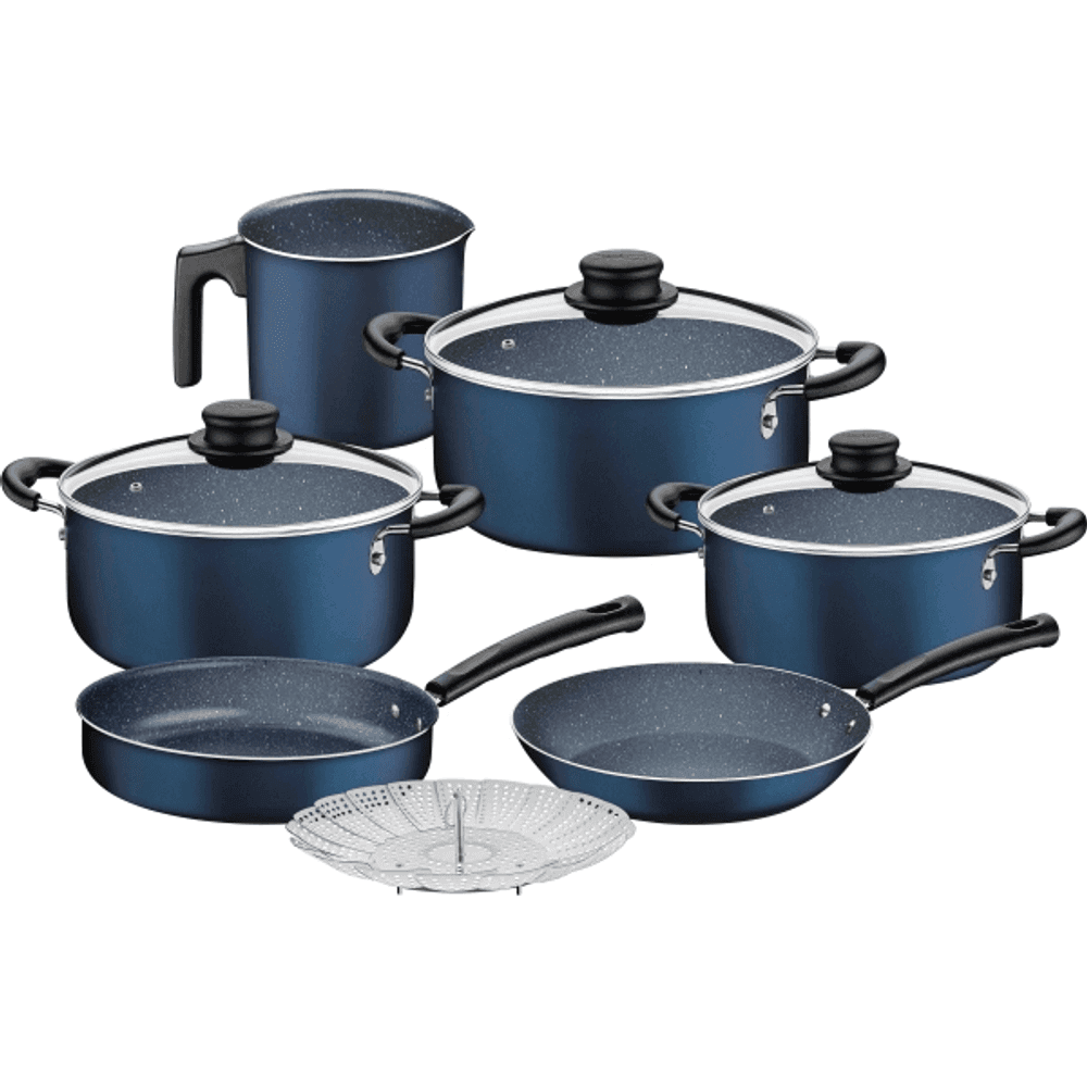 JUEGO DE OLLAS TRAMONTINA 7PZAS PARIS AZUL GRANITO 27899/603 44725
