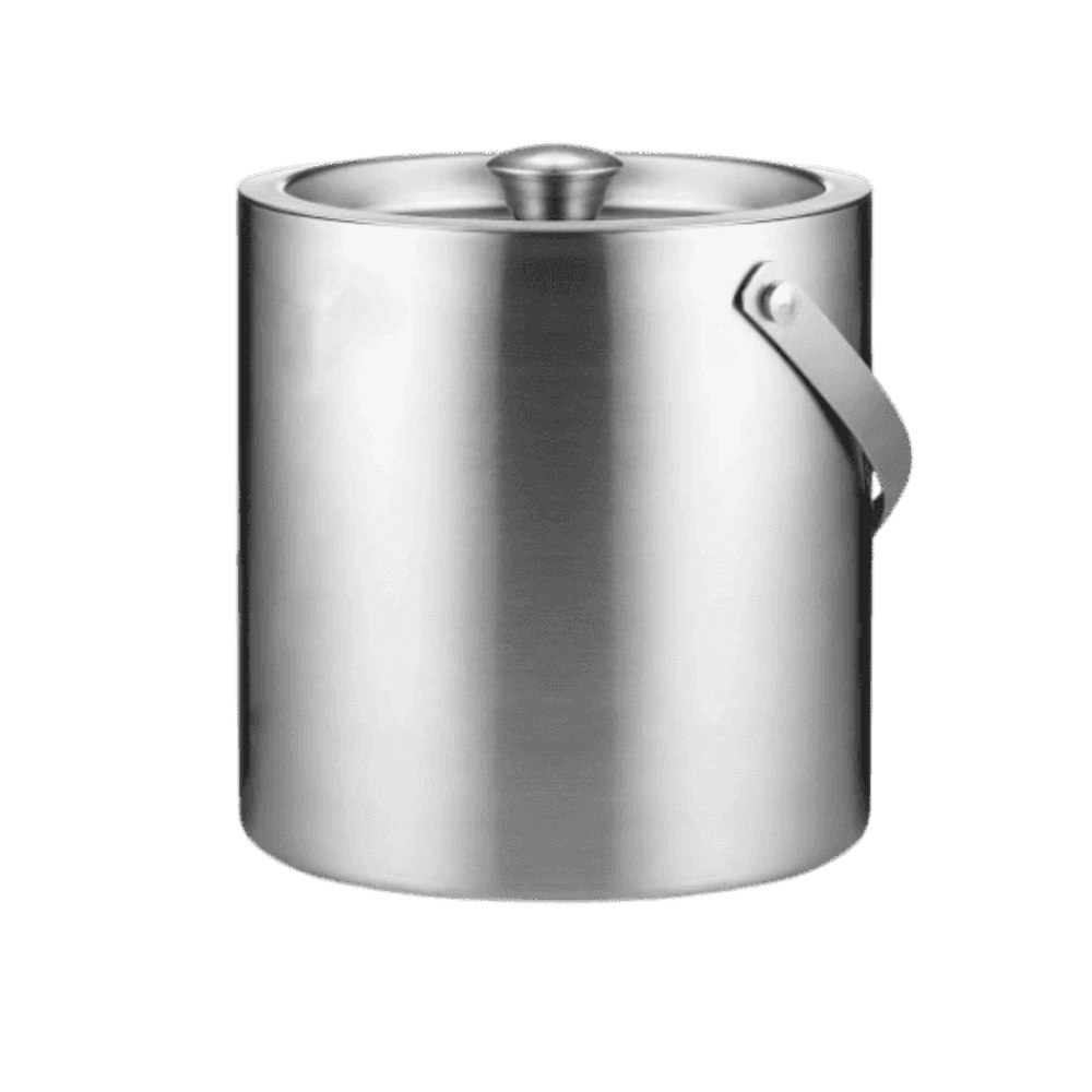 HIELERA A. INOX. C/ASA EXT. NEGRO MAT. D15X15CMS 486050