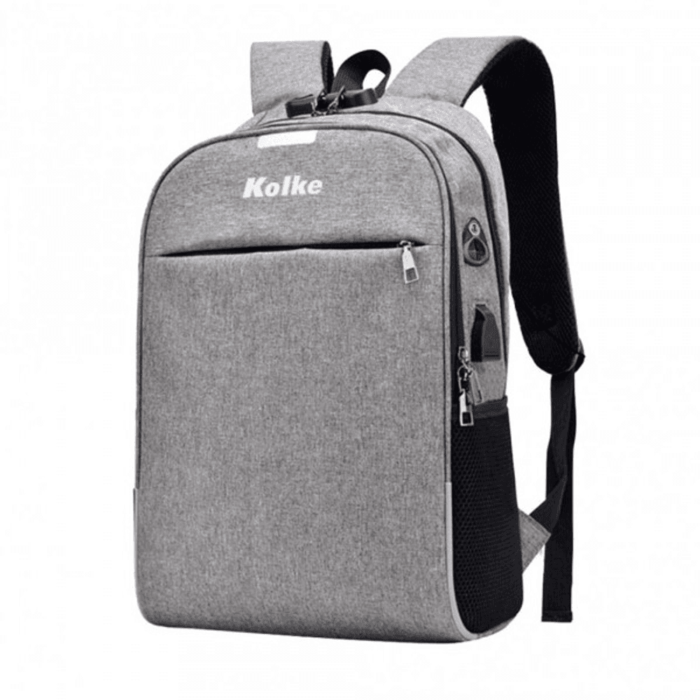 MOCHILA KOLKE KVM-339 CON CANDADO GRIS CLARO 5003