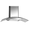 Campana Whirlpool 90cm decorative wai96ar vidrio curvo mod edwcwai96ar cod w348
