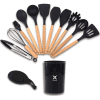 SET UTENSILIOS DE COCINA CROIX X13 PCS NEGRO 630341