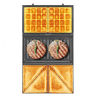SANDWICHERA, GRILL Y WAFLERA NAPPO NEG-195 3 EN 1 630514