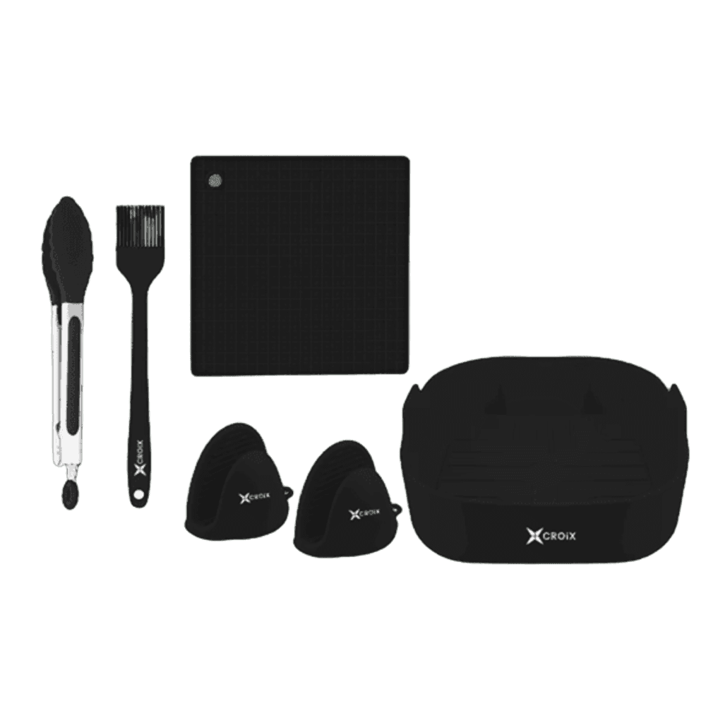 SET DE UTENSILIOS 6 PCS CUADRADO CROIX NEGRO 630628