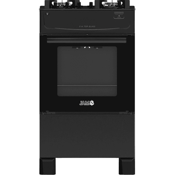 COCINA JAM EVA 4H A GAS TOP GLASS MESADA DE VIDRIO NEGRO COD11902