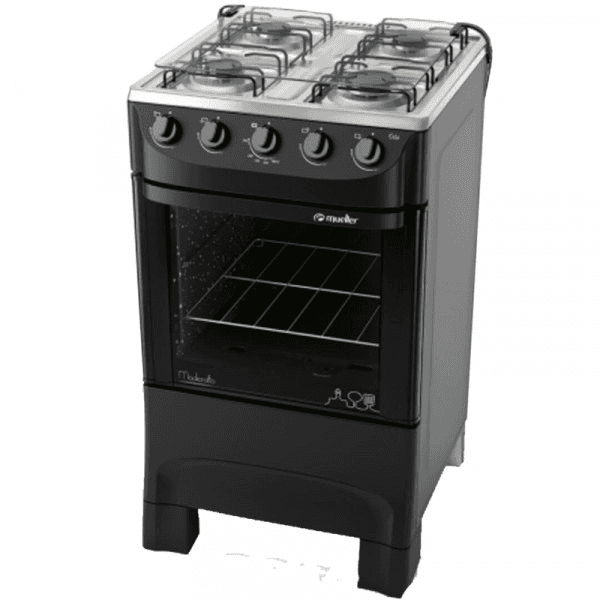 COCINA MUELLER 4H MODERATTO A GAS NEGRO 2281