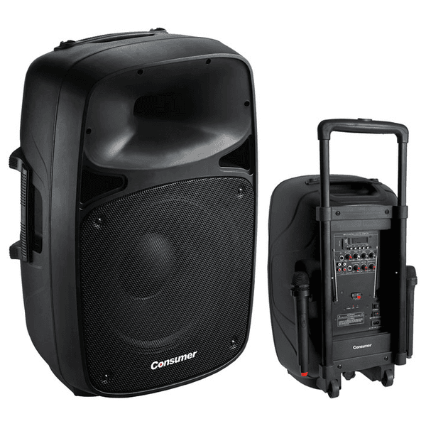 PARLANTE CONSUMER BOX 12" C/PEDESTAL BLUETHOOT/FM/USB/SD/MMC/2MICROFONO