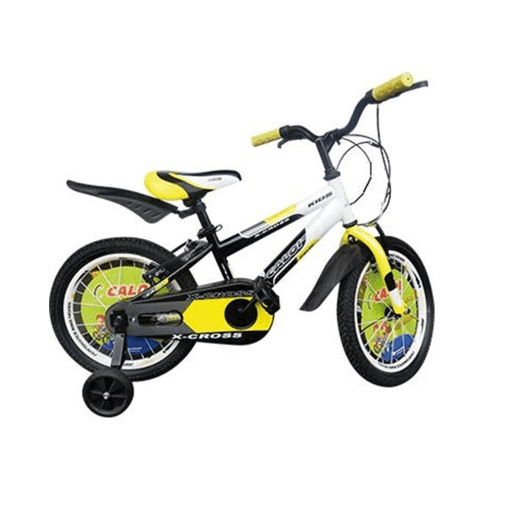 BICI CALOI ARO 16 XCROSS NEGRO Y AMARILLO 7088