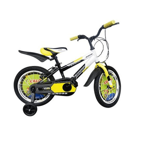 Bici caloi aro 16 xcross negro y amarillo