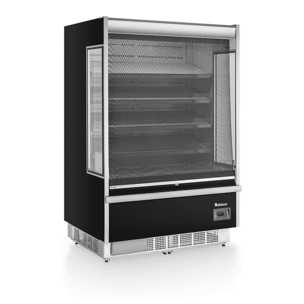 EXPOSITOR VERTICAL ABIERTO GELOPAR GSTO-1300 PR NEGRO TEMP. POSITIVA 1022 LTS COD11175