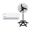 Combo aire goodweather 12,000 +ventilador de pie Cobrasa 24" 3vel negro 147w 80673