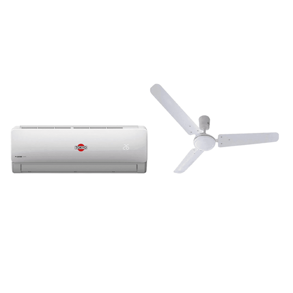 Combo aire tokyo 12,000 + ventilador de techo wahson 80674