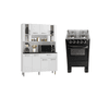 Combo kit de cocina gabi blanco Cobrasa + cocina jota 4 hornallas sirius negro