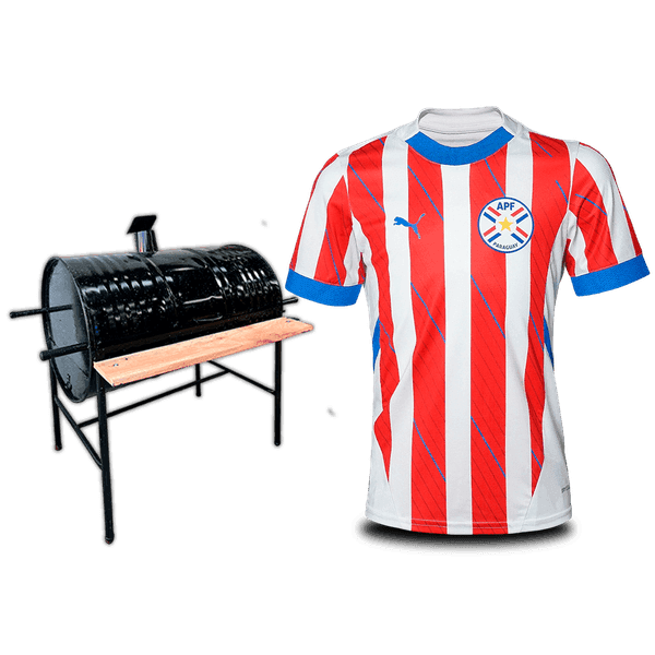 COMBO PARRILLA 200LTS + CAMISETA PUMA ALBIRROJA PARAGUAY CABALLERO