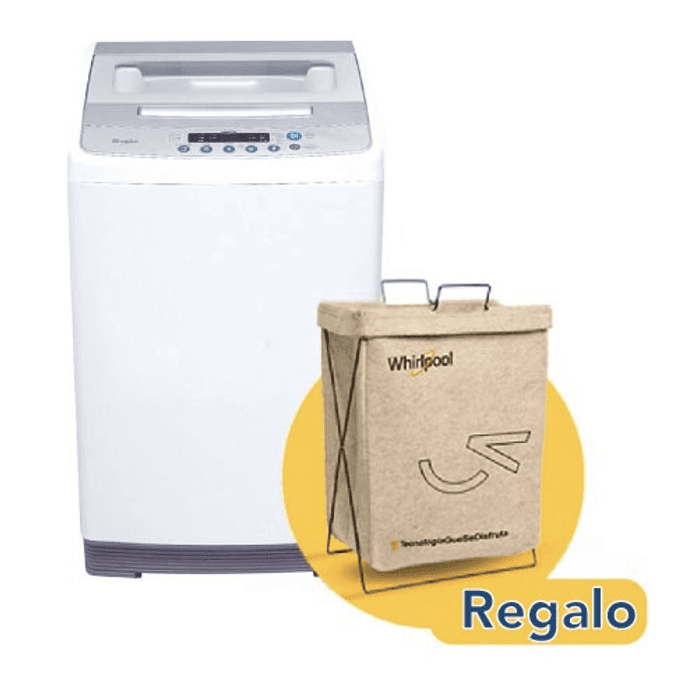LAVARROPAS WHIRLPOOL 8.5KG AUTO. WWI08BW C/S BLANCO W429 + CESTA DE REGALO 82235