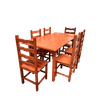 Juego de comedor 6 sillas guatambu