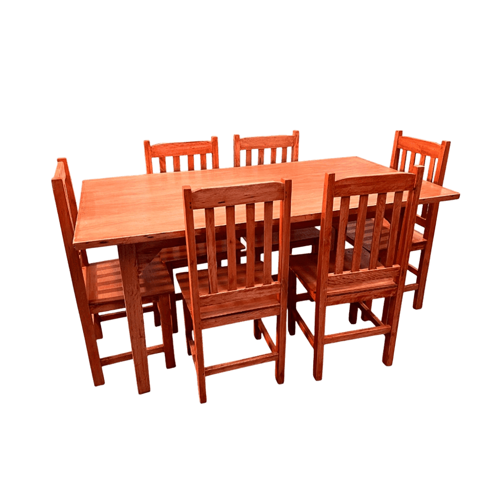 JUEGO DE COMEDOR 6 SILLAS GUATAMBU 9087