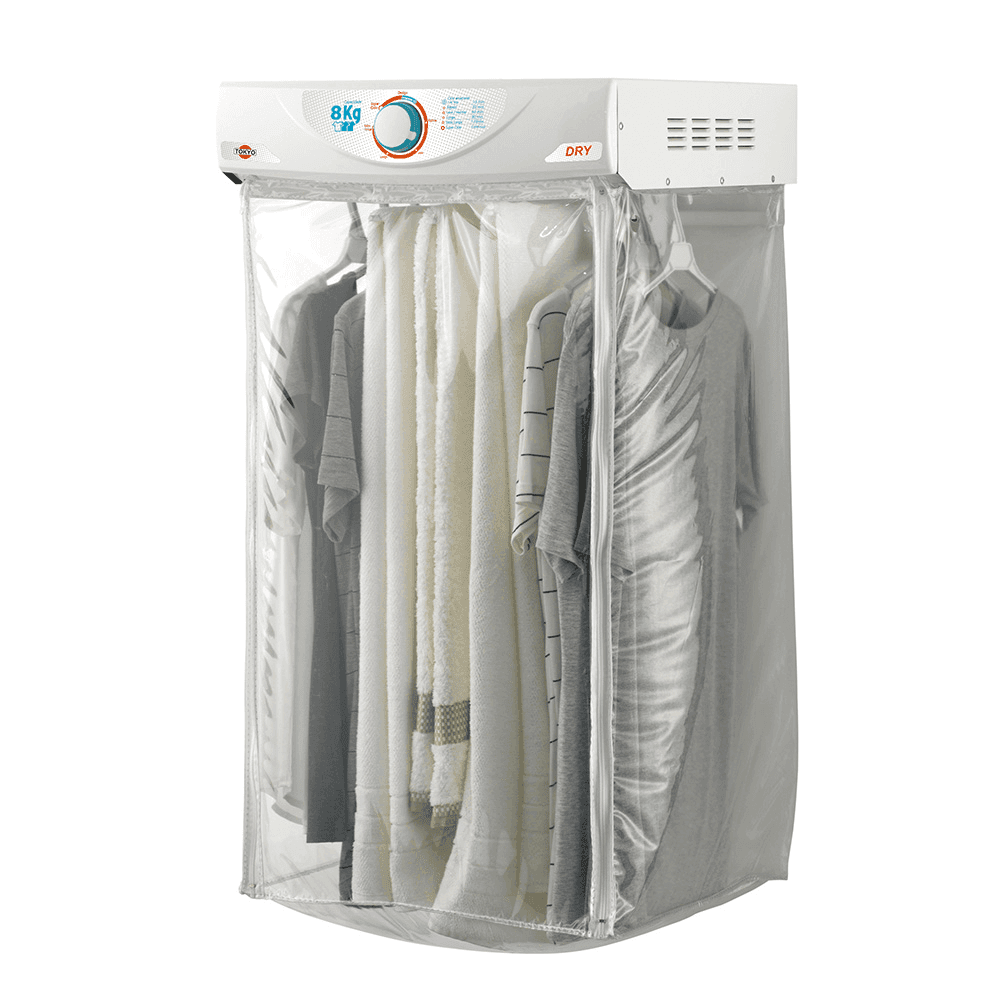 SECARROPAS COLGANTE TOKYO DRY 8KGS CON 9 ESPACIOS PARA COLGAR 65°C + ANTIARRUGAS EDTSC8