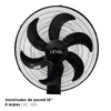 VENTILADOR DE PARED 18" 6 ASPAS 3 VELOCIDADES LEVEL LVC-204