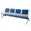SILLA DE ESPERA TANDEM 4 CUERPOS CENTURY (ALMOHADON AZUL) LEVEL LVS-096