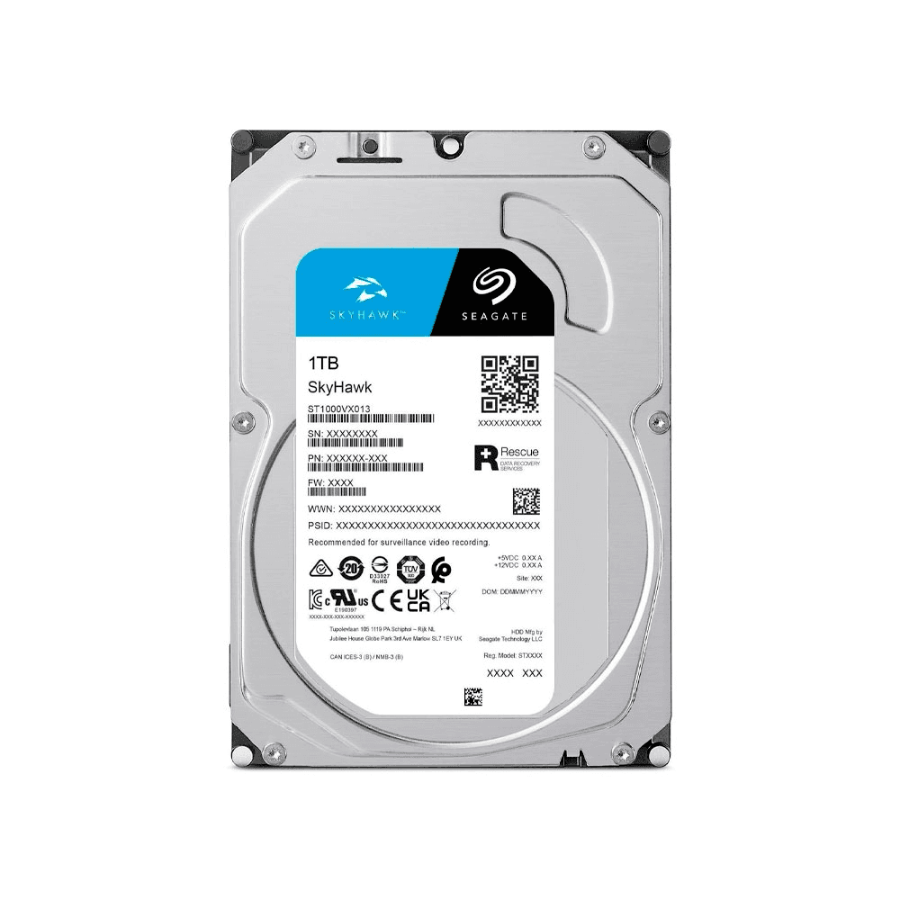 DISCO DURO SATA3 1TB SEAGATE SKYHAWK 5400 256MB ST1000VX013 SURVEILLANCE 100205