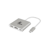 ADAPTADOR USB-C/HDMI/USBA/USBC XTECH XTC-565 5GBPS/4K/PLATA 104586