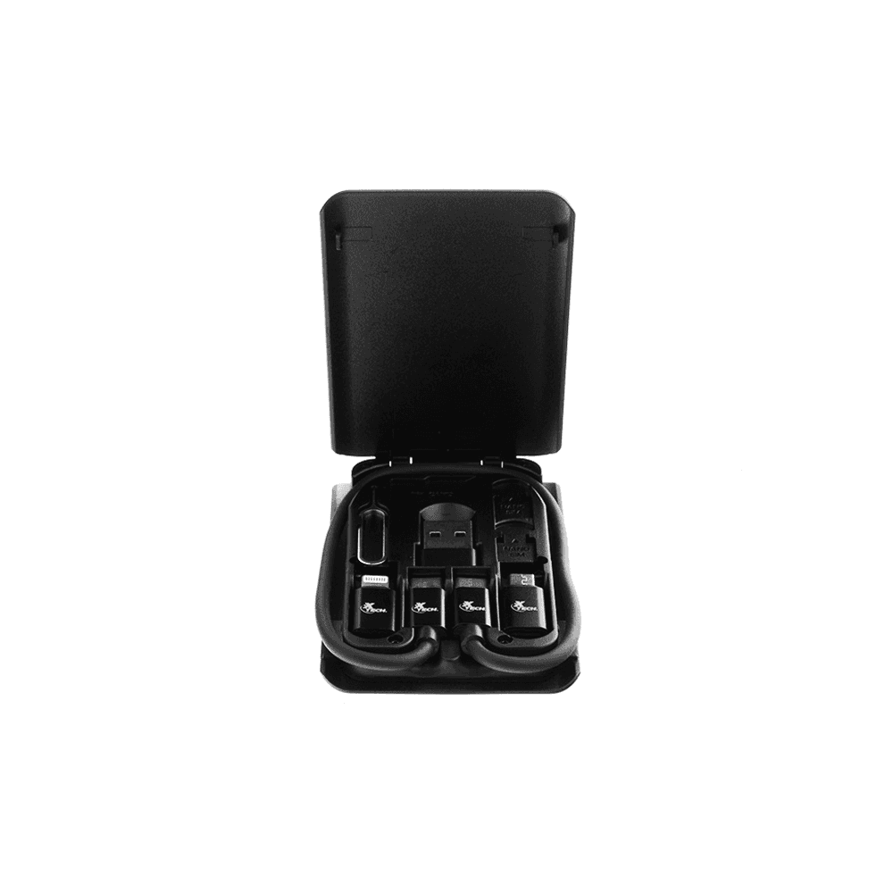 KIT USB-C C/ESTUCHE XTECH XTC-570 ADAPTADOR USB-A/M-USB/LIGHTNING/NEGRO 104609