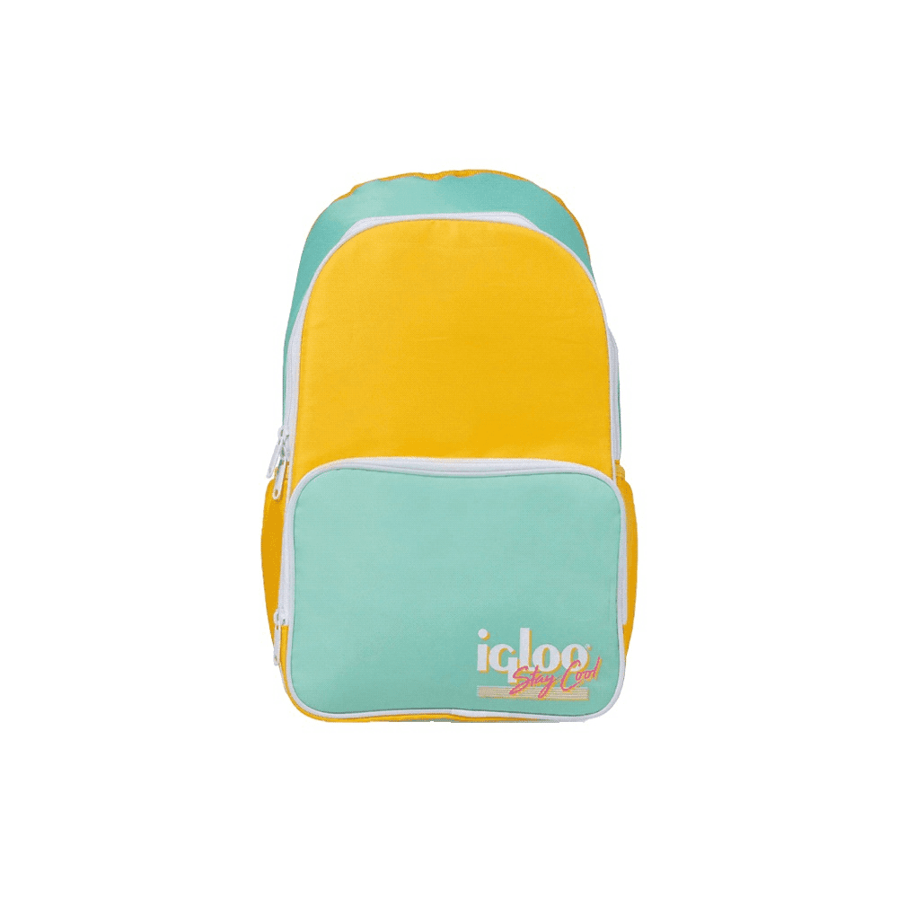 MOCHILA TERMICA IGLOO 24 LATAS RETRO BACKPACK AMARILLO/VERDE 60967 104944