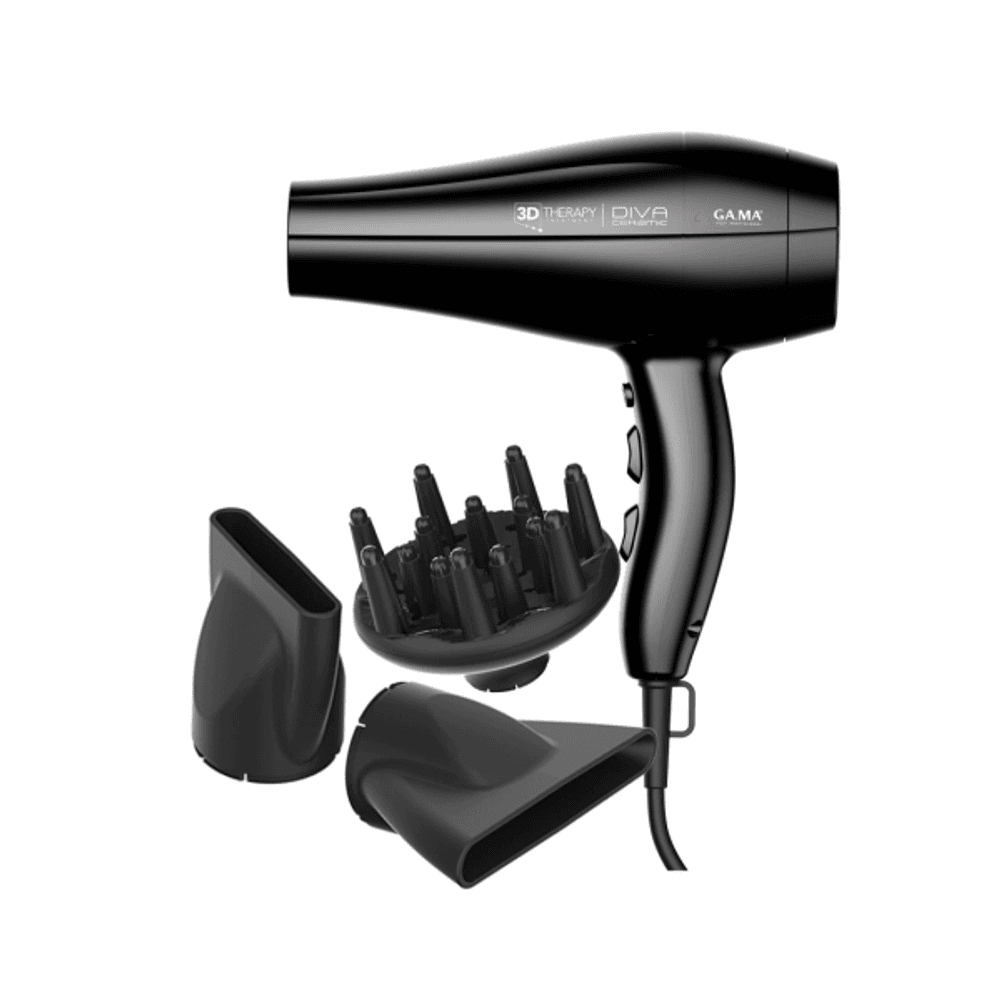 SECADOR DE PELO GA.MA DIVA 3D THERAPY NEGRO 220V 914-3683 1543