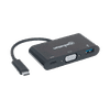 ADAPTADOR USB-C 3.1 PARA VGA/USB-A/USB-C 152044 HD/FHD/60HZ MULTIPUERTOS NEGRO BLISTER 16896