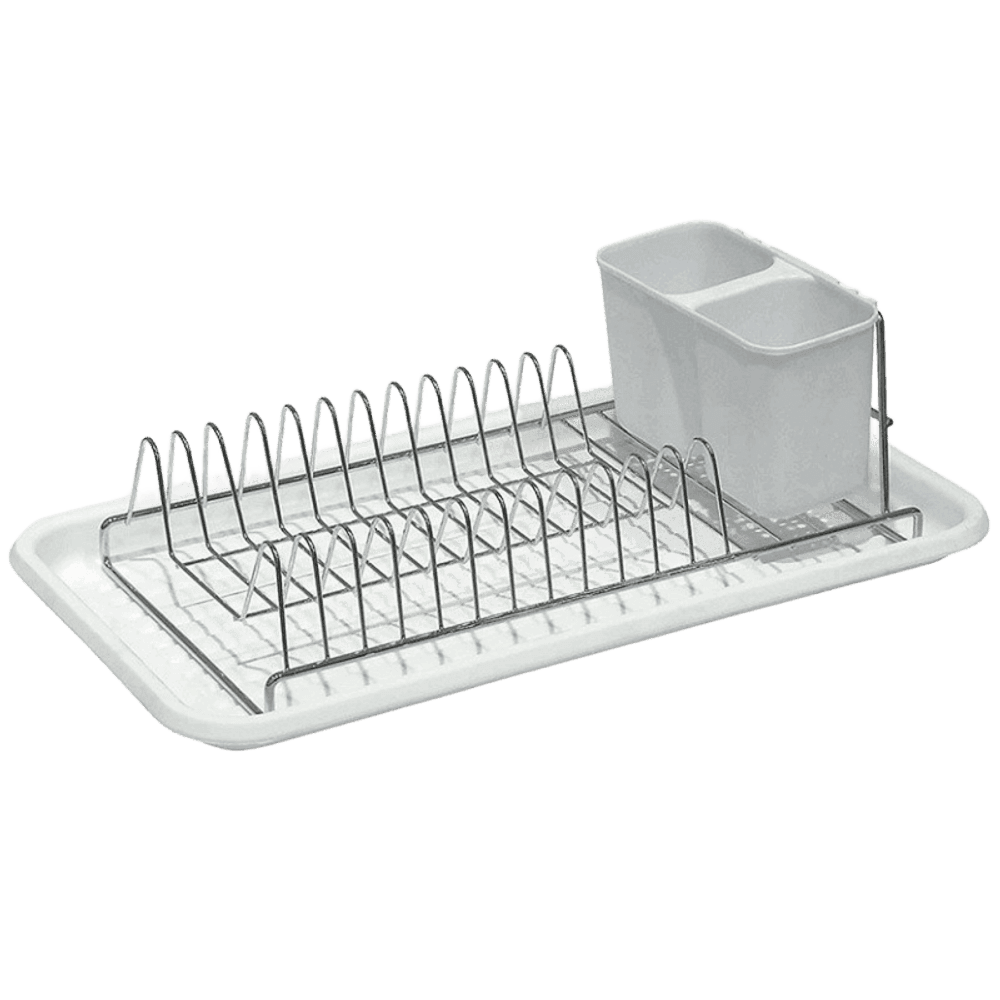 ESCURRIDOR A.CROM C/BANDEJA Y CUB. BLANCO. 44X24X12 176016-02