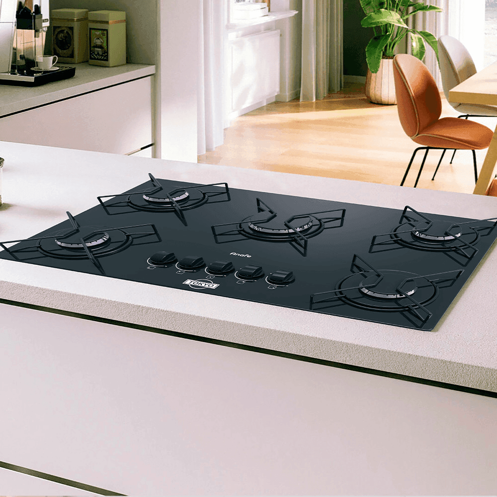 COCINA TOKYO ANAFE A GAS COOK 5 H VIDRIO TEMPLADO C/ENCENDIDO T2859 18664
