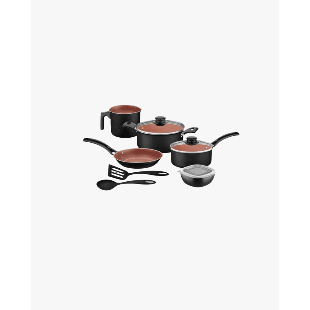 JUEGO DE OLLAS TRAMONTINA 7PZAS TURIM NEGRO TA20297/699 20522