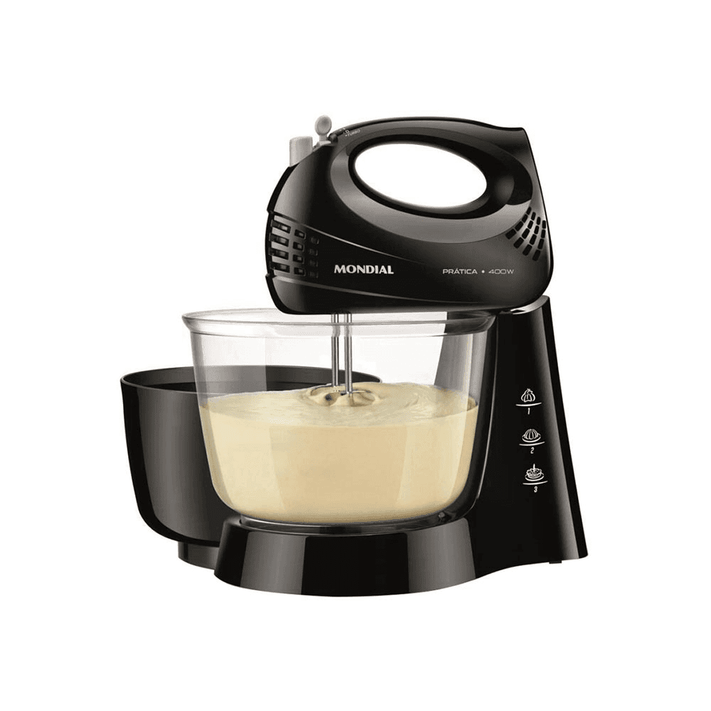 BATIDORA MONDIAL PRACTICA 2.3/3.6LTS DUE BLACK 3VEÑ 2TIGELAS B-45-B 22875