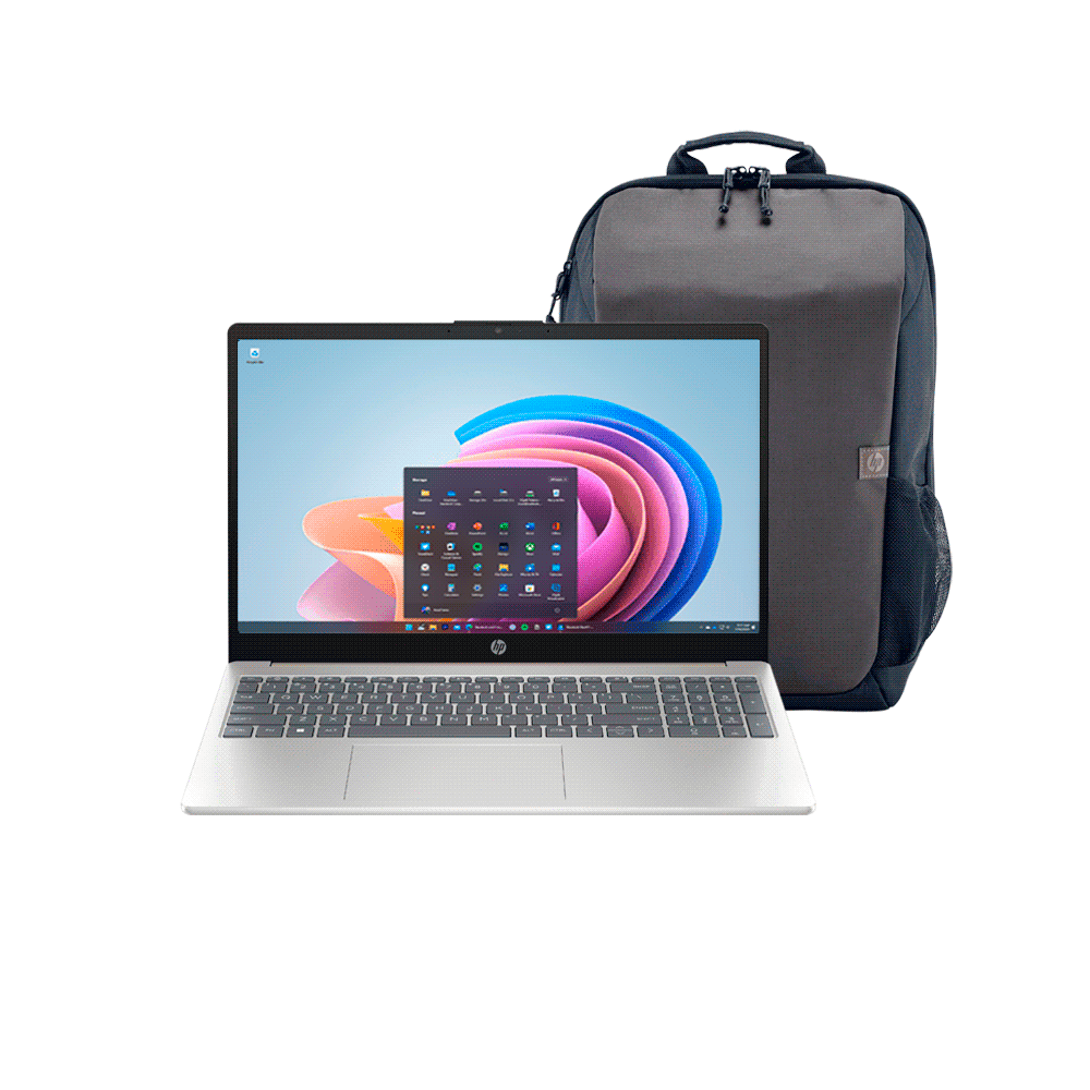 NOTEBOOK HP 15-FD0002LA CORE I3 1.8/8G/256SSD/W11H/15.6" FHD DORADO + MOCHILA 23518